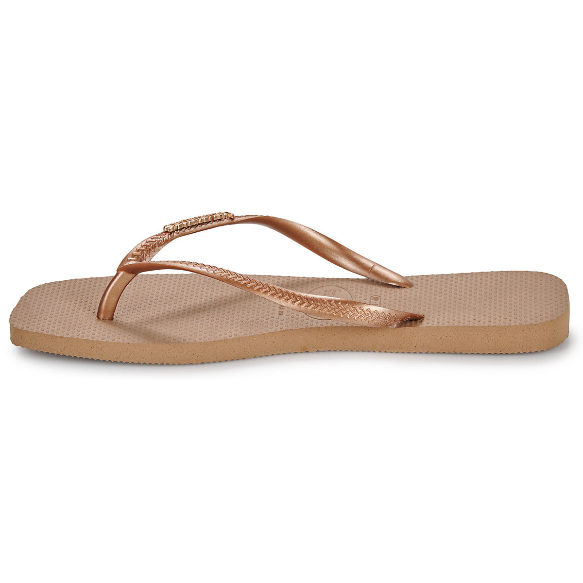 Infradito Donna Havaianas  SLIM SQUARE LOGO METALLIC  Rosa