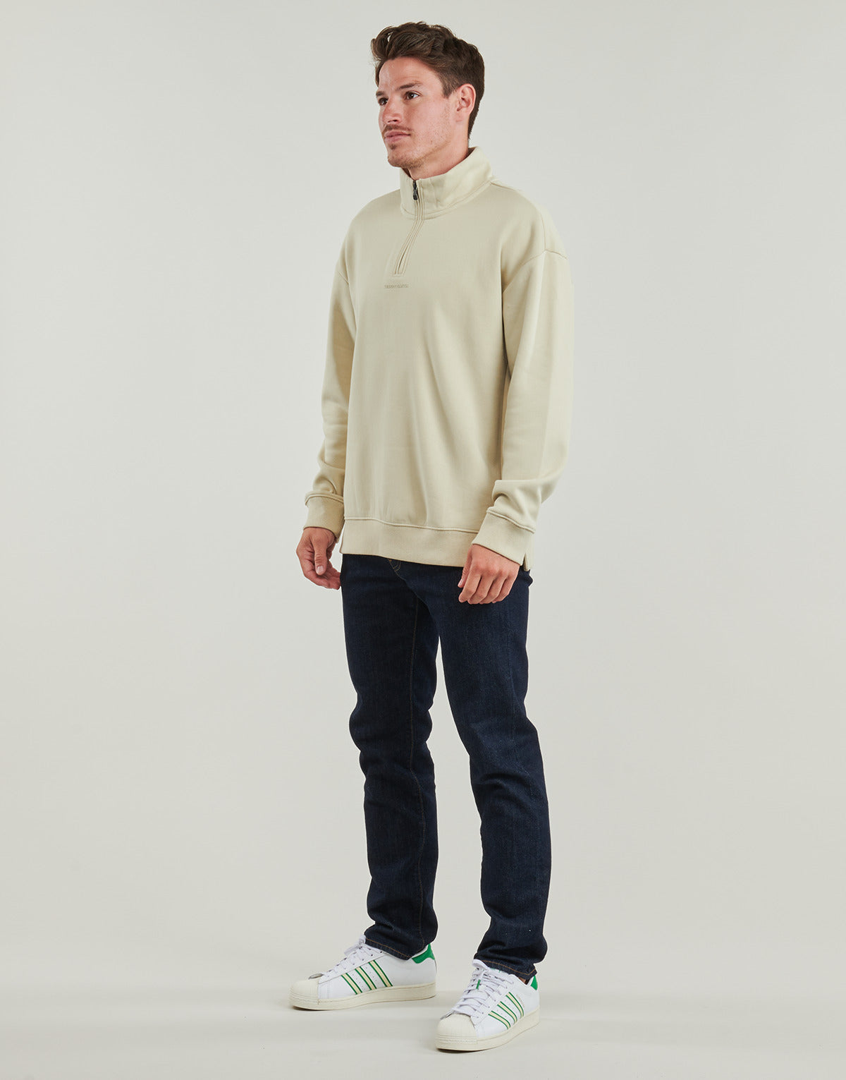 Felpa Uomo Teddy Smith LOTEN Beige