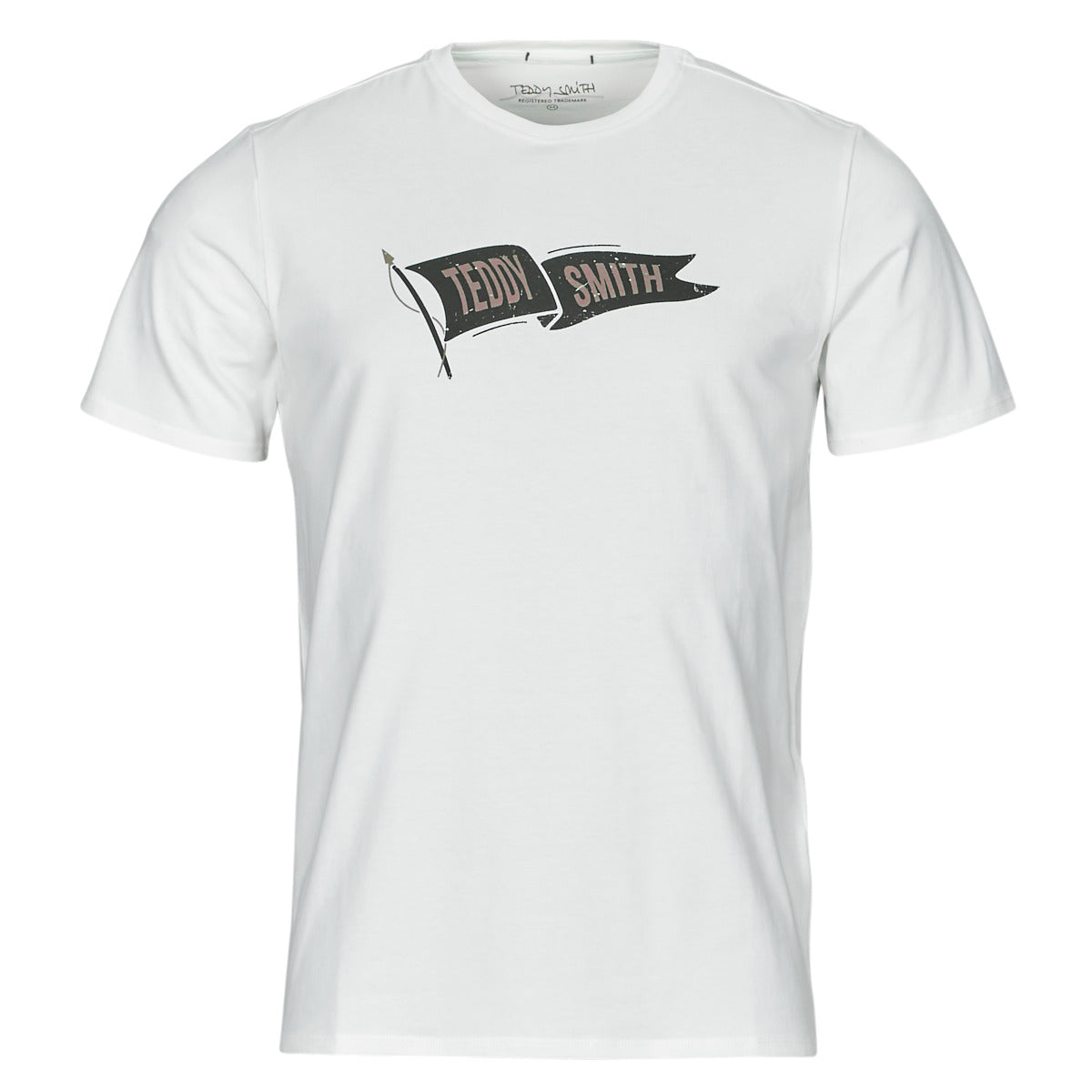 T-shirt Uomo Teddy Smith FLAG MC Bianco