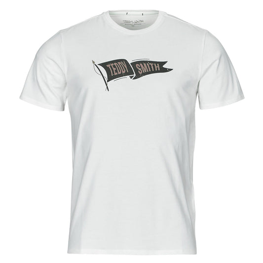 T-shirt Uomo Teddy Smith FLAG MC Bianco