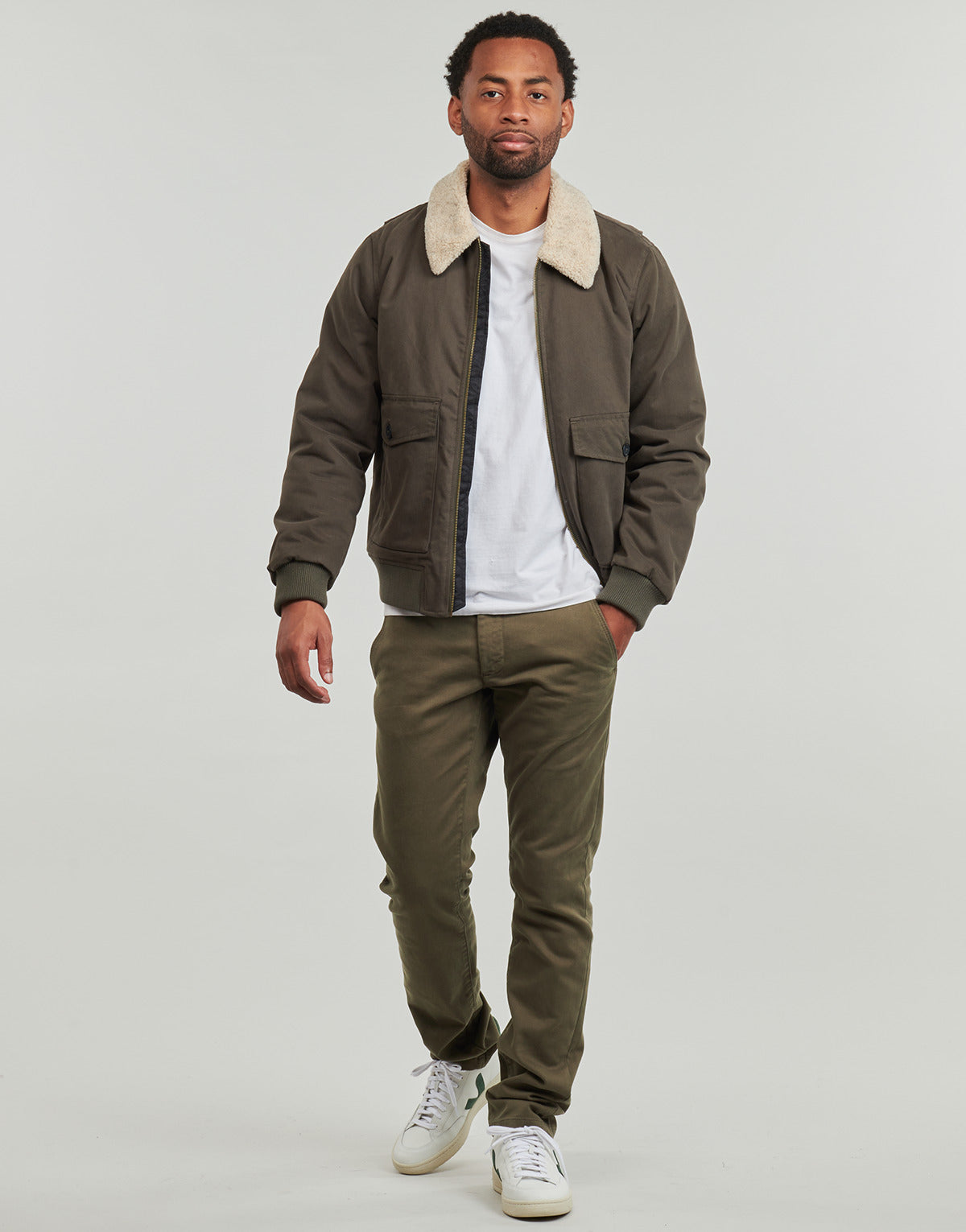 Pantalone Chino Uomo Teddy Smith PALLAS CHINO Kaki