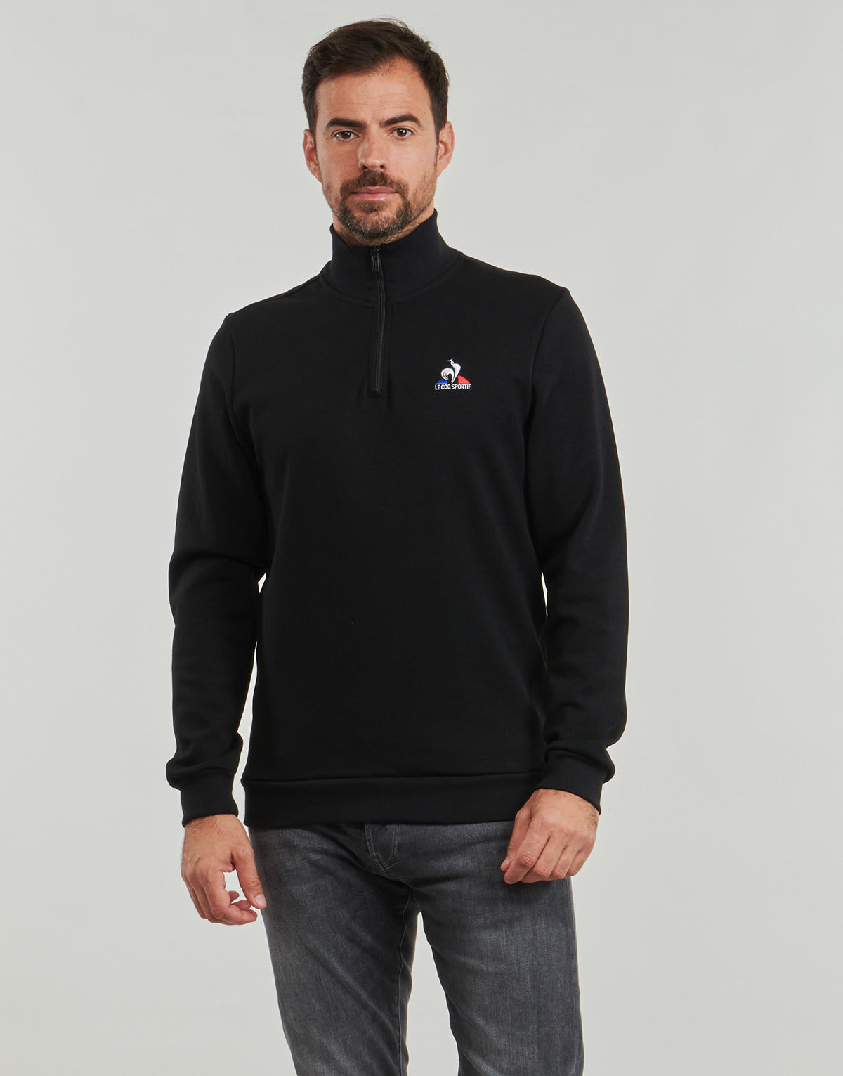 Felpa Uomo Le Coq Sportif  ESS Halfzip N°1 M  Nero