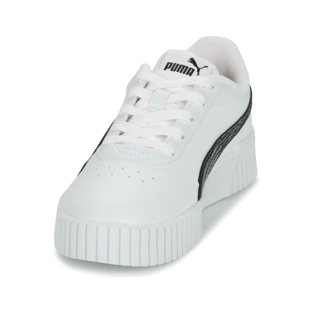 Scarpe bambini ragazzo Puma  Carina 2.0 Zebra PS  Bianco