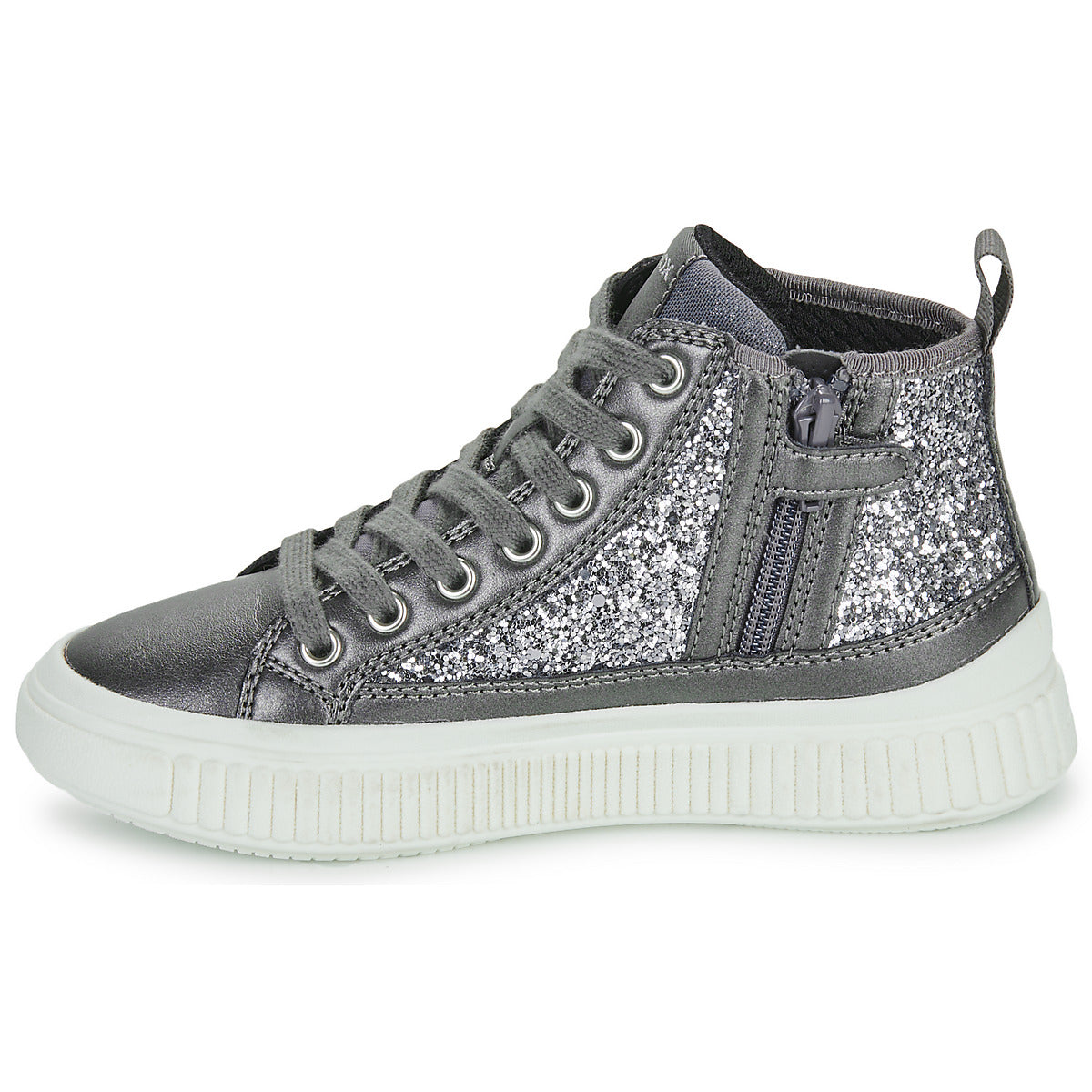 Scarpe bambini ragazza Geox  J LAQUINNY GIRL  Argento