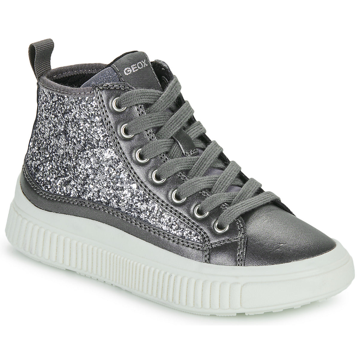 Scarpe bambini ragazza Geox  J LAQUINNY GIRL  Argento