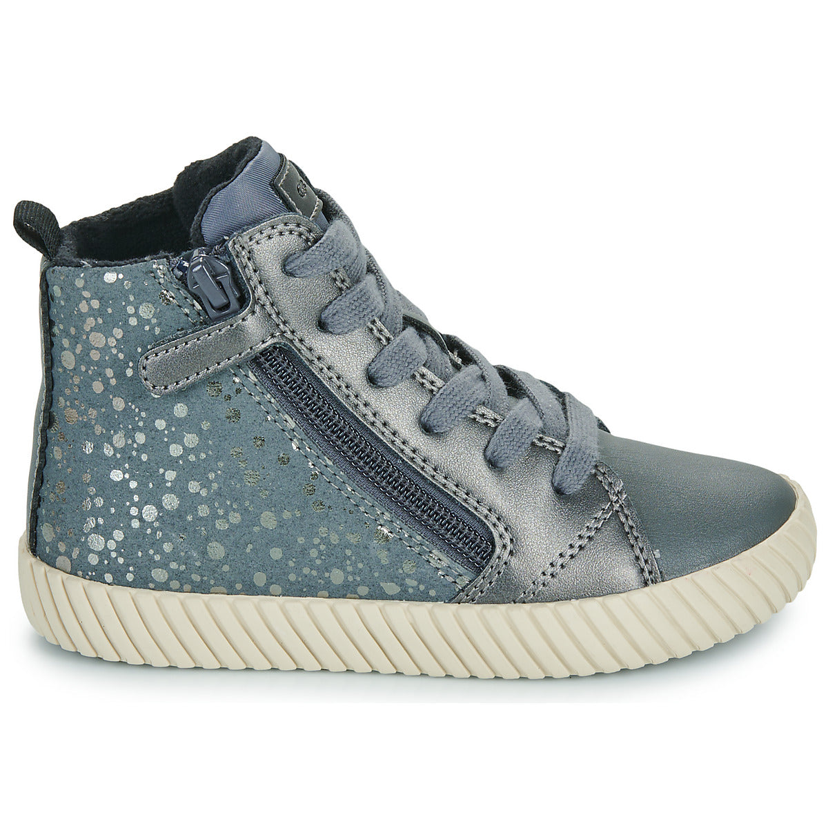 Scarpe bambini ragazza Geox  J MIRROLESS GIRL  Argento