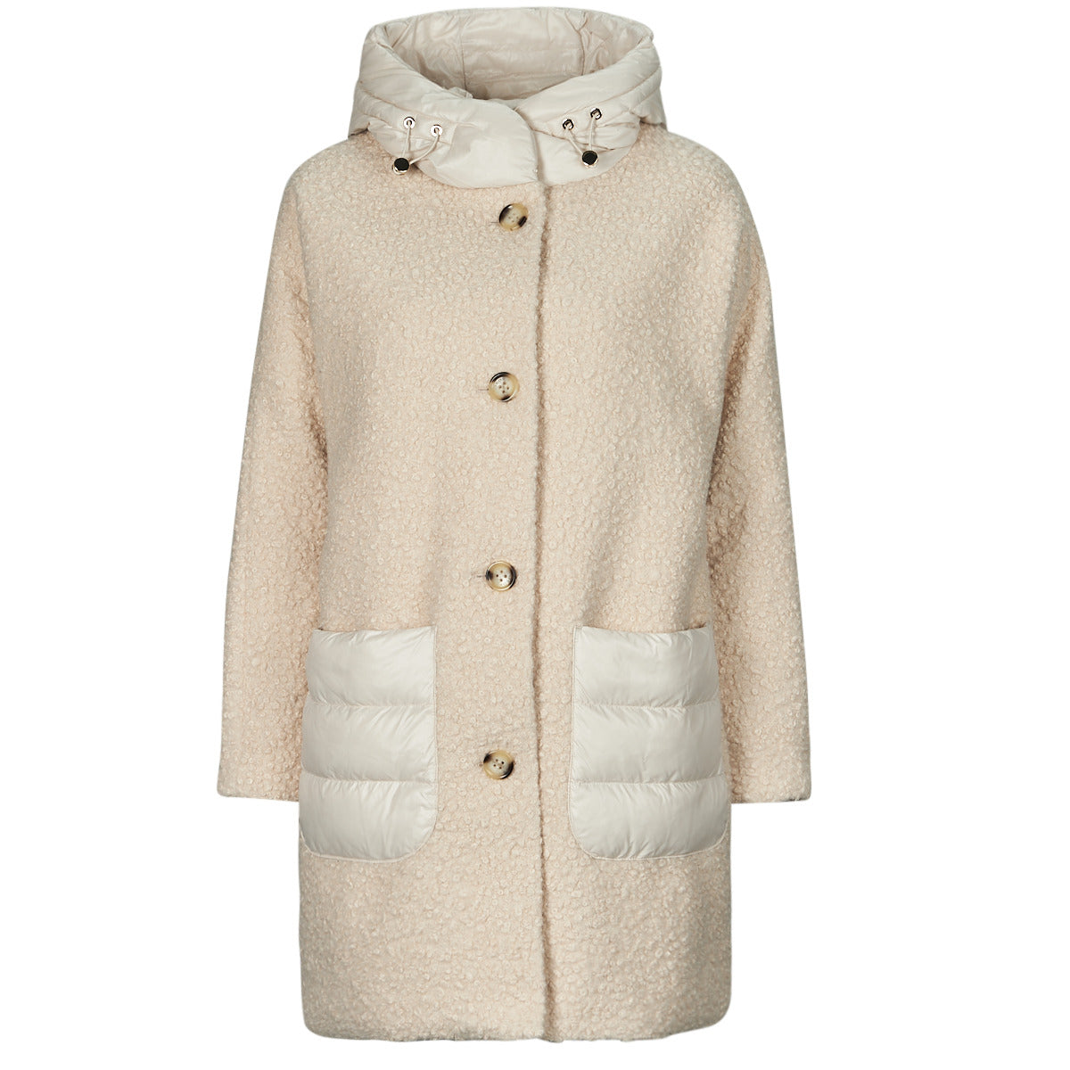 Mantella Donna Geox  W CALITHE LONG COAT  Beige