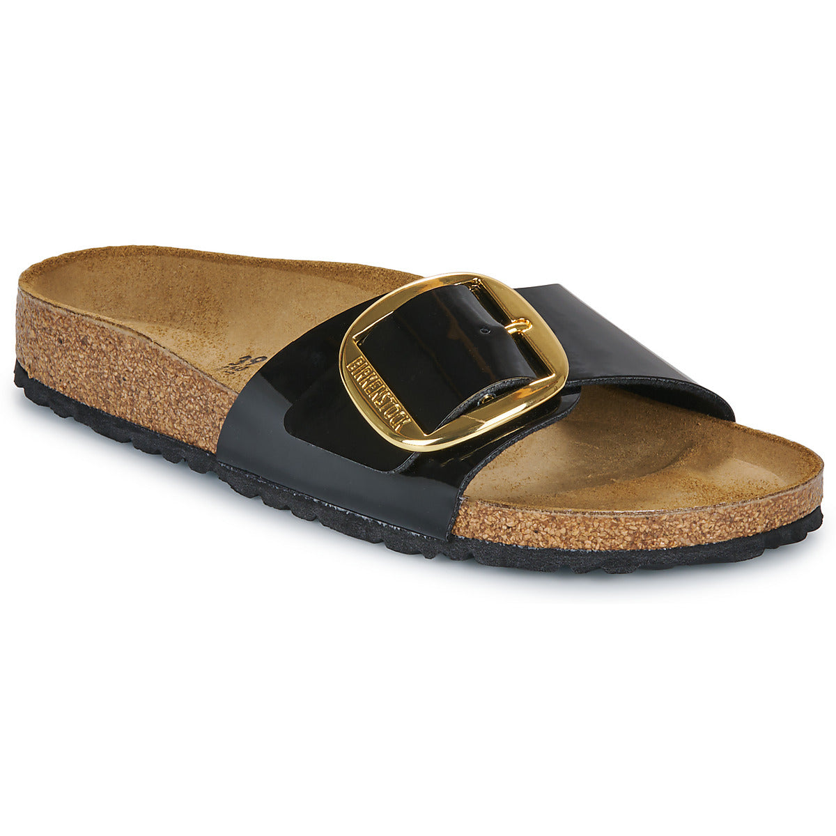 Scarpe Donna Birkenstock  Madrid Big Buckle BF Patent Black Gold  Nero