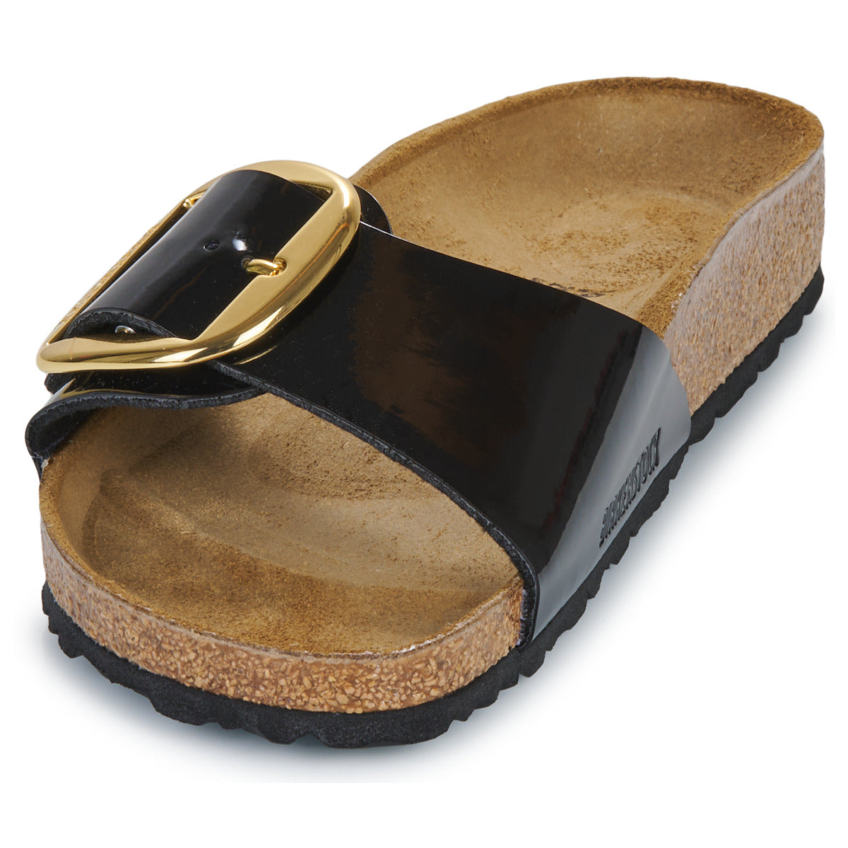 Scarpe Donna Birkenstock  Madrid Big Buckle BF Patent Black Gold  Nero