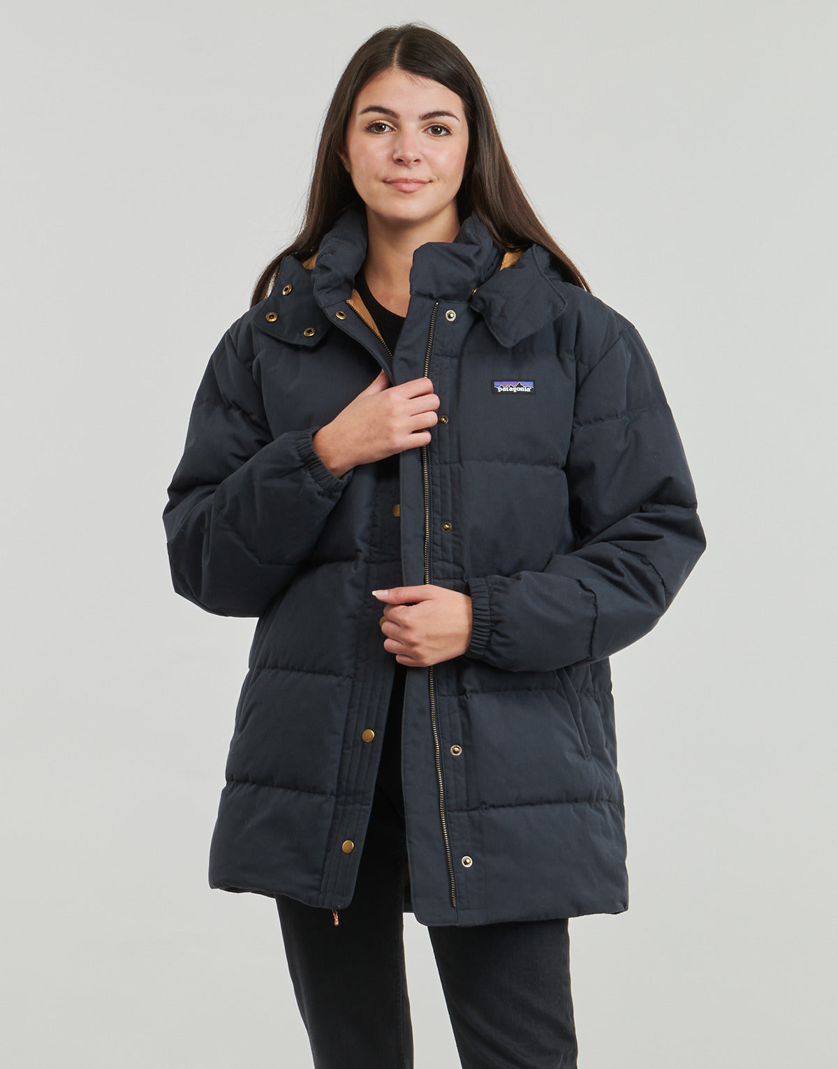 Piumino Donna Patagonia  W's Cotton Down Parka  Blu