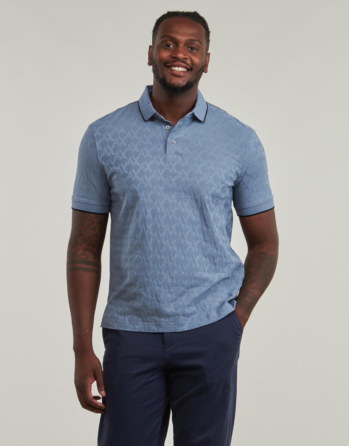 Polo Uomo Armani Exchange  6DZFLA  Blu