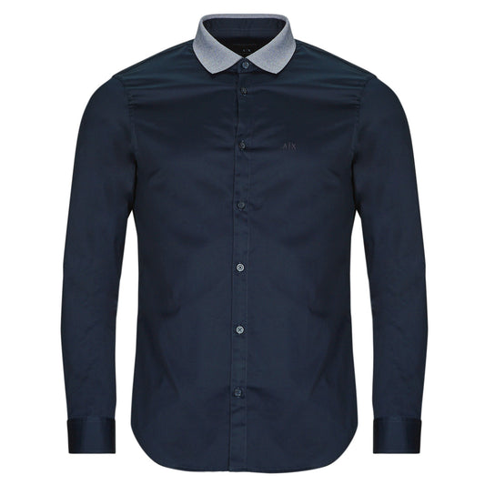 Camicia a maniche lunghe Uomo Armani Exchange  6DZC26  Marine