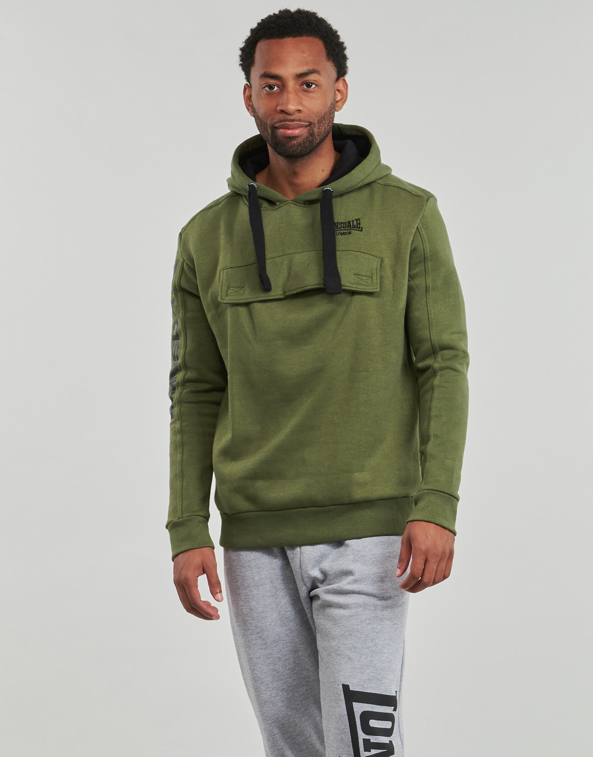 Felpa Uomo Lonsdale RUSHEN Kaki