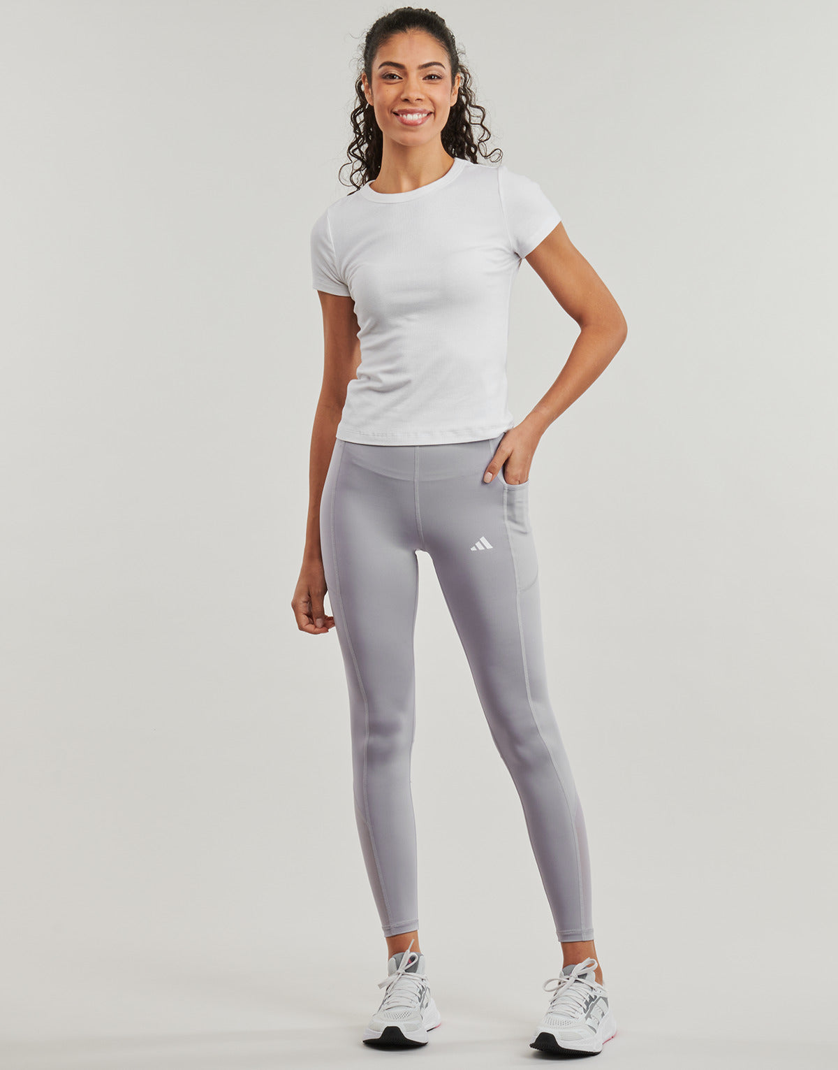 Collant Donna adidas  TECHFIT Stash Pocket Full-Length Leggings  Grigio