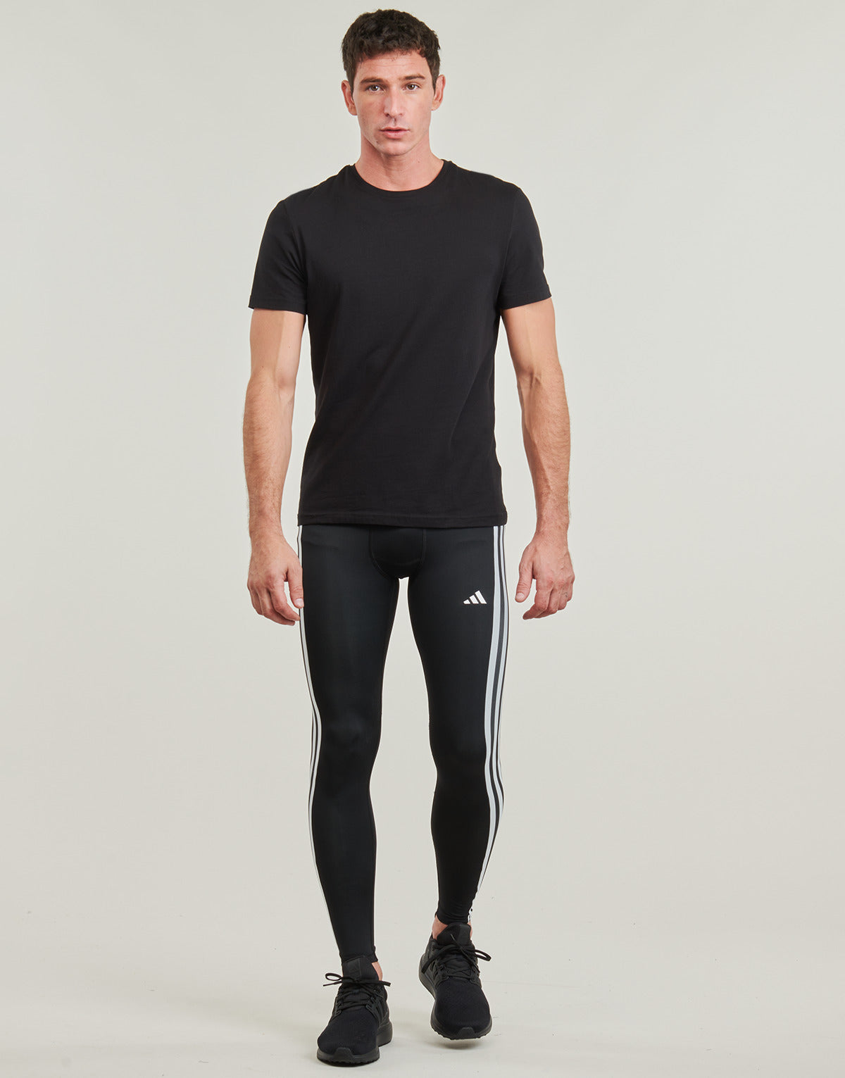 Leggings Uomo adidas  TECHFIT Compression Training 3-Stripes Long Tights  Nero