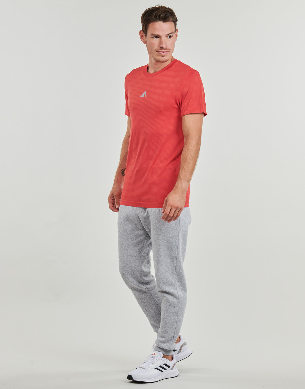 T-shirt Uomo adidas  Gym+ Training Seamless T-Shirt  Rosso