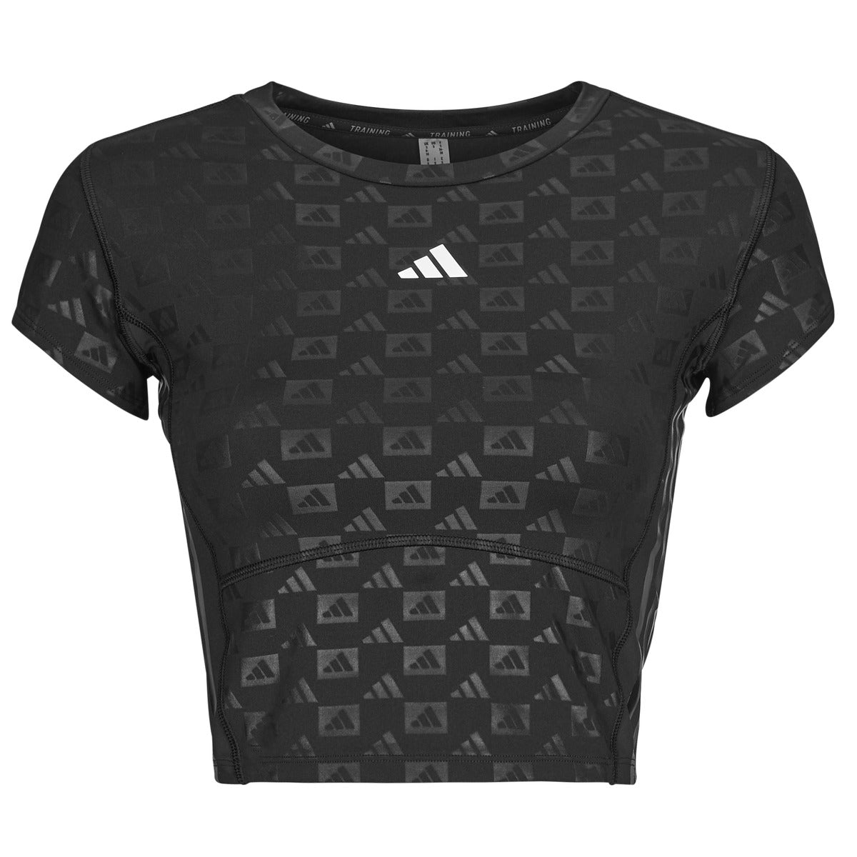T-shirt Donna adidas Hyperglam Training Emboss T-Shirt Nero