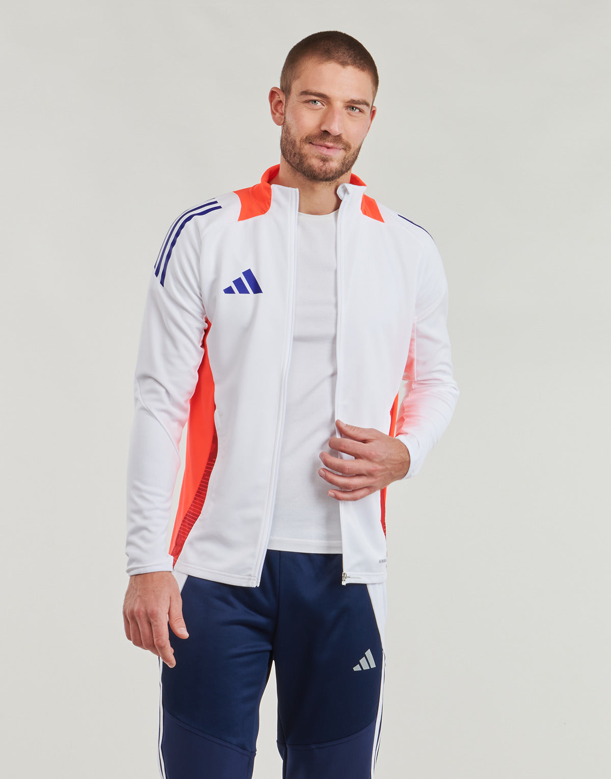 Giacca Sportiva Uomo adidas  Tiro 24 Competition Training Track Top  Bianco