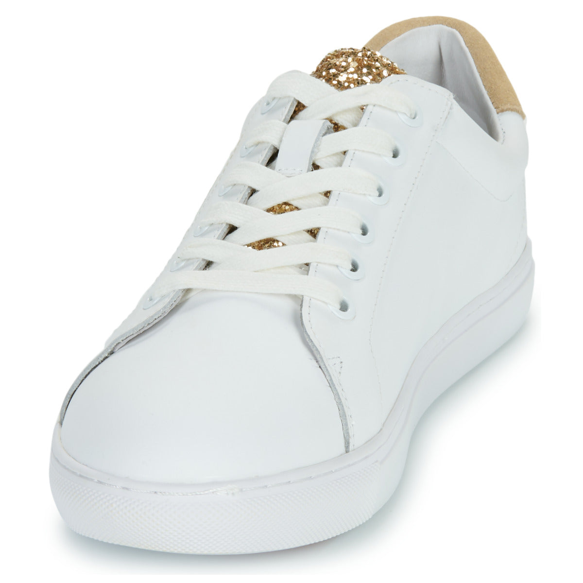 Sneakers basse Donna Bons baisers de Paname  SIMONE GOLD FLOWERS  Bianco