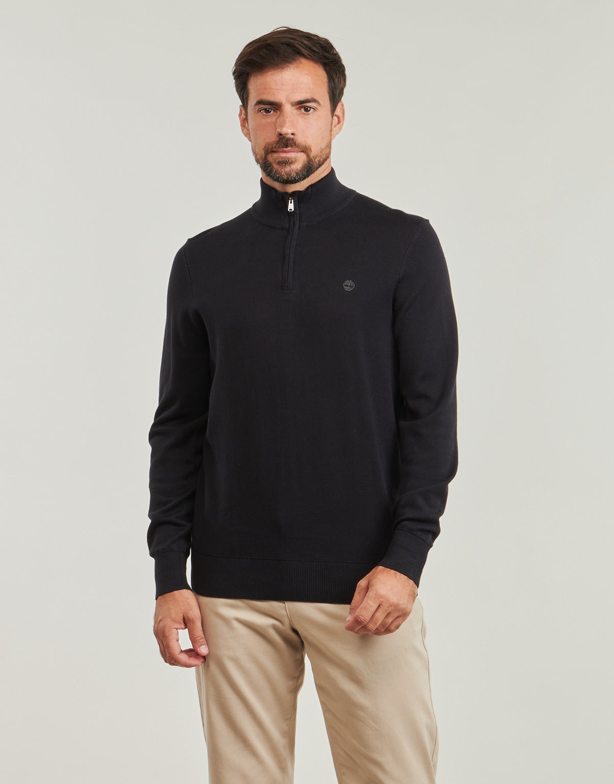 Maglione Uomo Timberland Cotton YD 1/4 Zip Sweater Nero