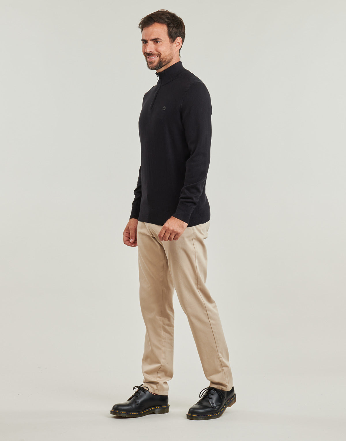 Maglione Uomo Timberland Cotton YD 1/4 Zip Sweater Nero