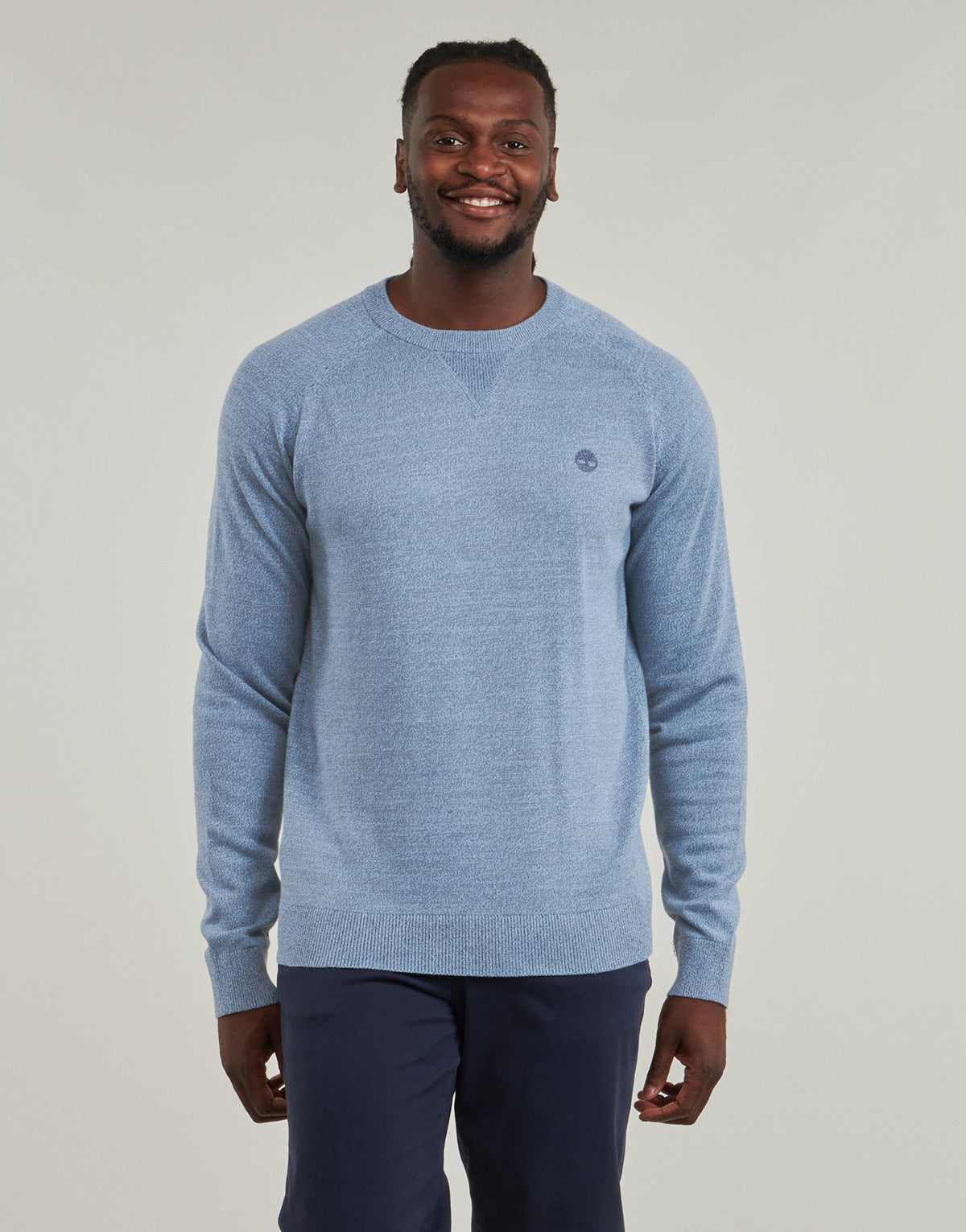 Maglione Uomo Timberland Cotton Raglan Sleeve CrewNeck Sweater Blu