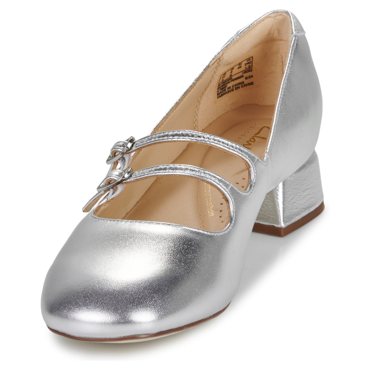 Ballerine Donna Clarks Daiss30 Shine Argento