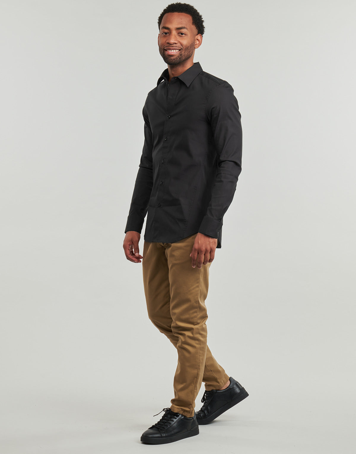 Camicia a maniche lunghe Uomo G-Star Raw UNIFORM SLIM SHIRT L\S Nero