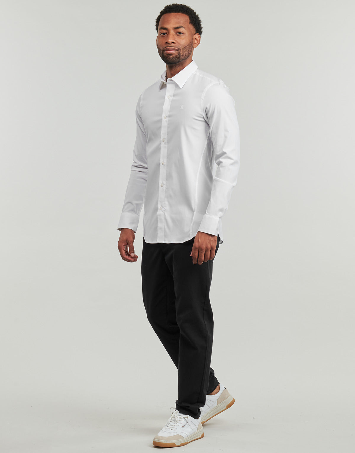 Camicia a maniche lunghe Uomo G-Star Raw UNIFORM SLIM SHIRT L\S Bianco