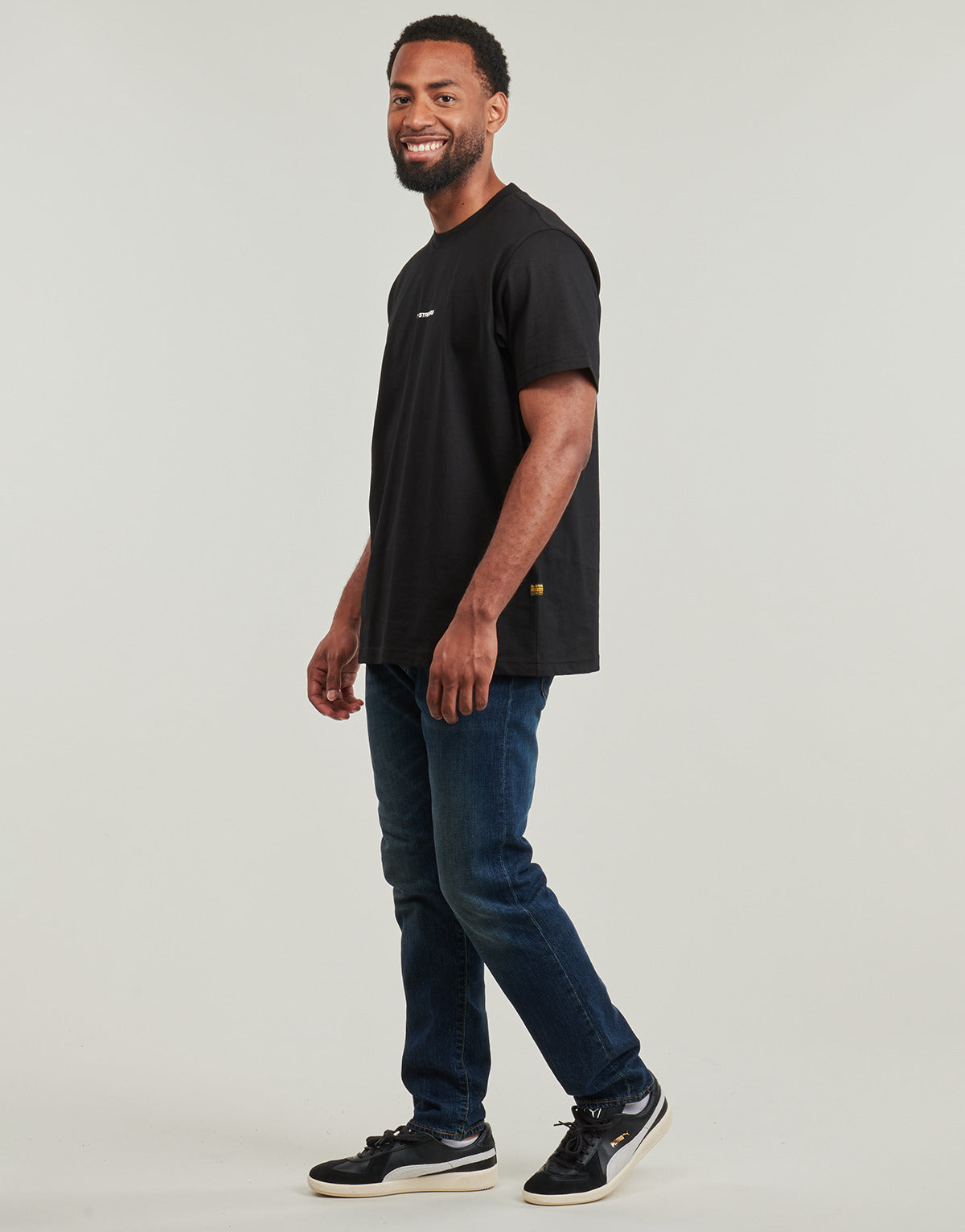 T-shirt Uomo G-Star Raw CENTER CHEST LOGO LOOSE R T Nero