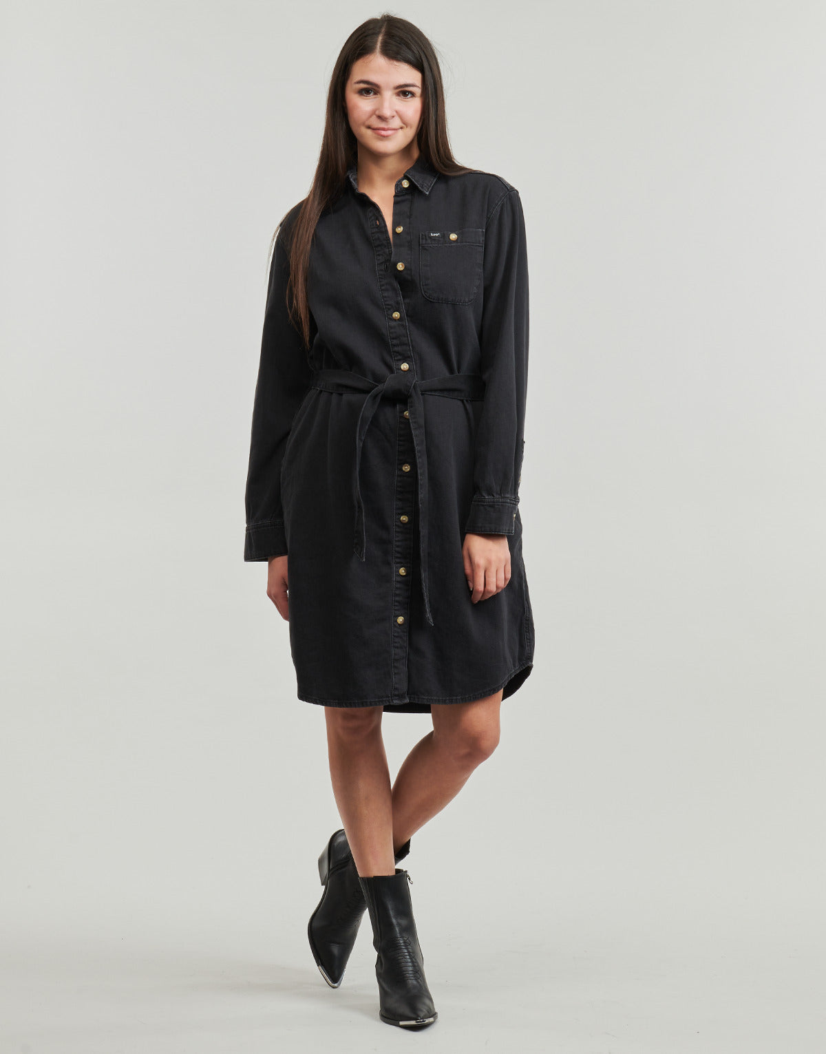 Abito lungo Donna Lee ALL PURPOSE SHIRT DRESS Nero