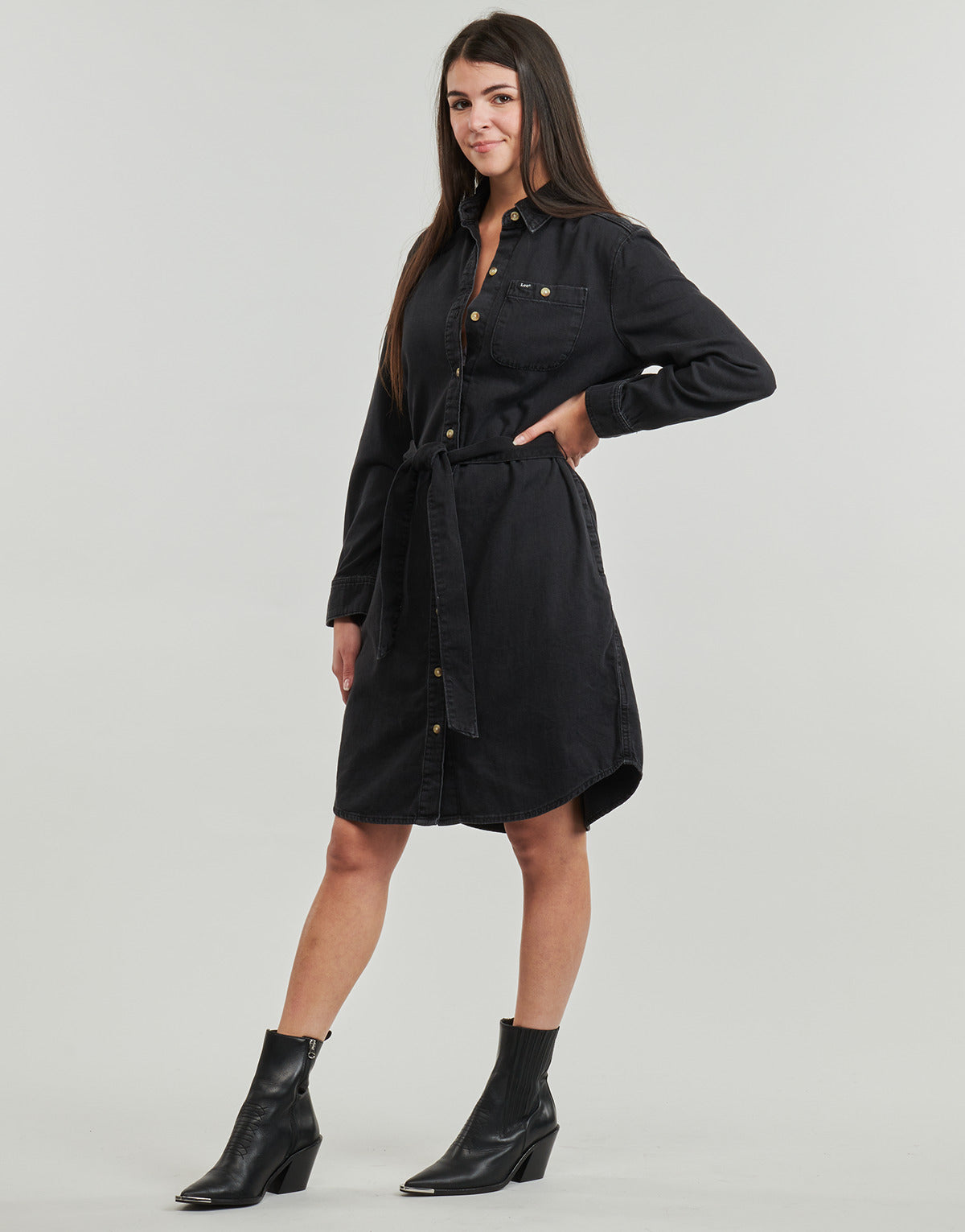 Abito lungo Donna Lee ALL PURPOSE SHIRT DRESS Nero