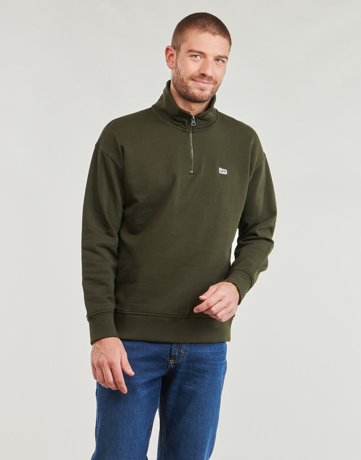 Maglione Uomo Lee HALF ZIP SWS Kaki
