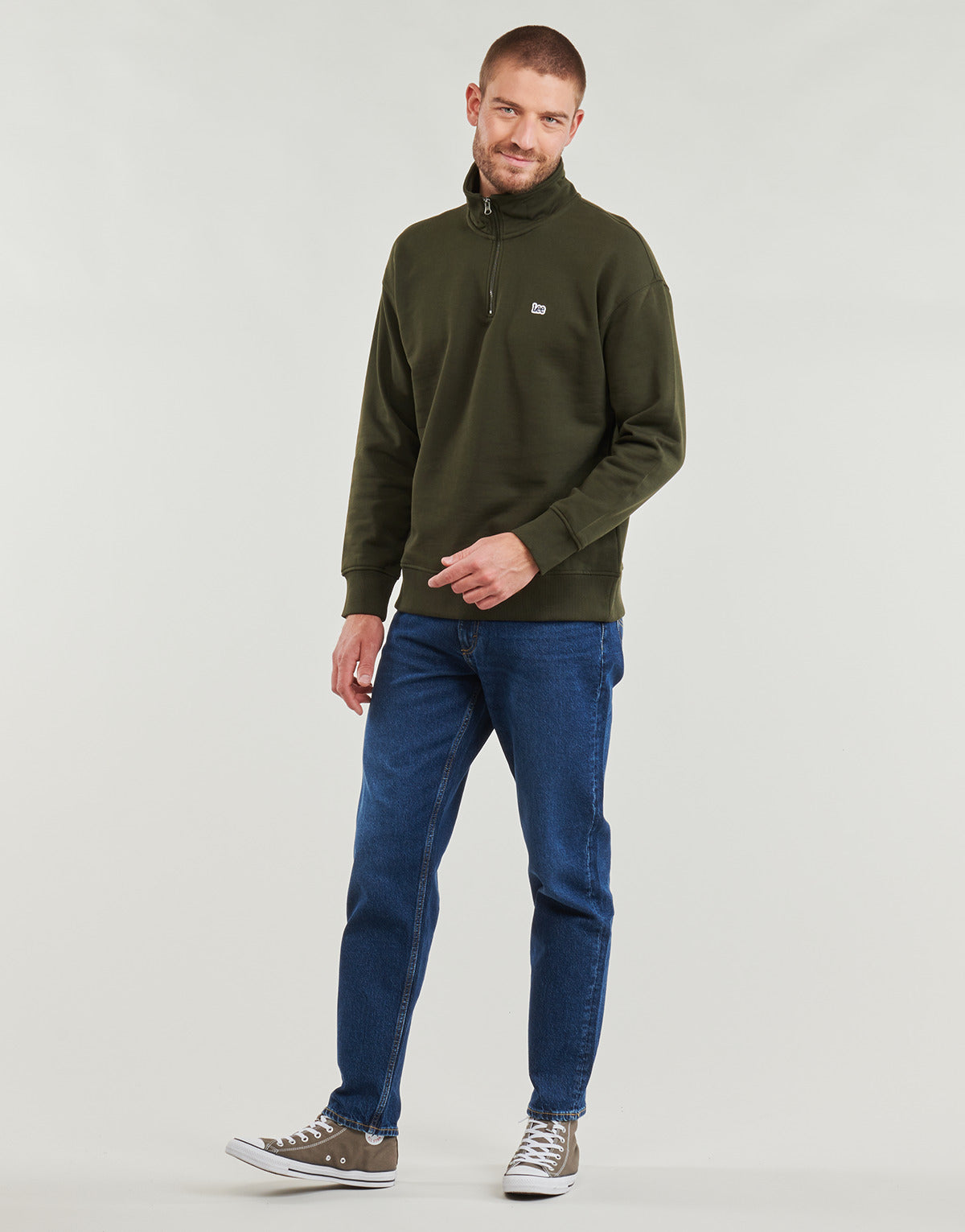 Maglione Uomo Lee HALF ZIP SWS Kaki