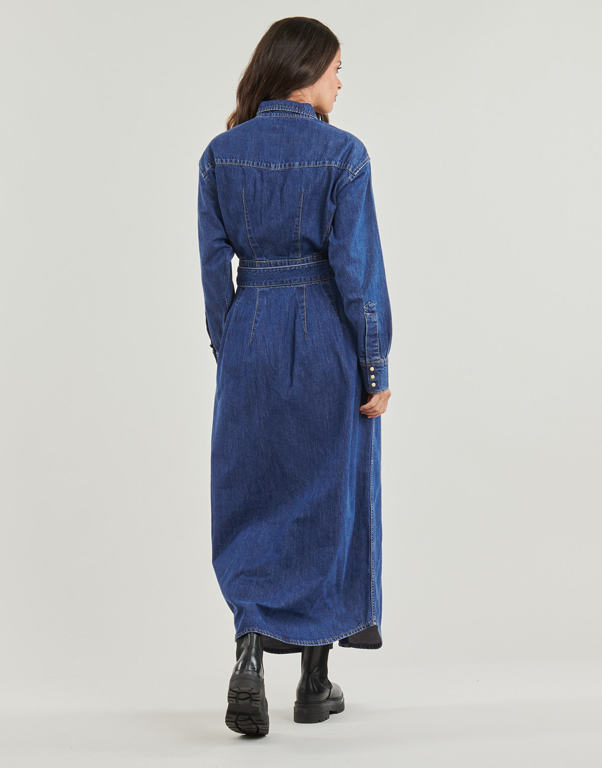 Abito lungo Donna Lee BELTED WESTERN DRESS Blu