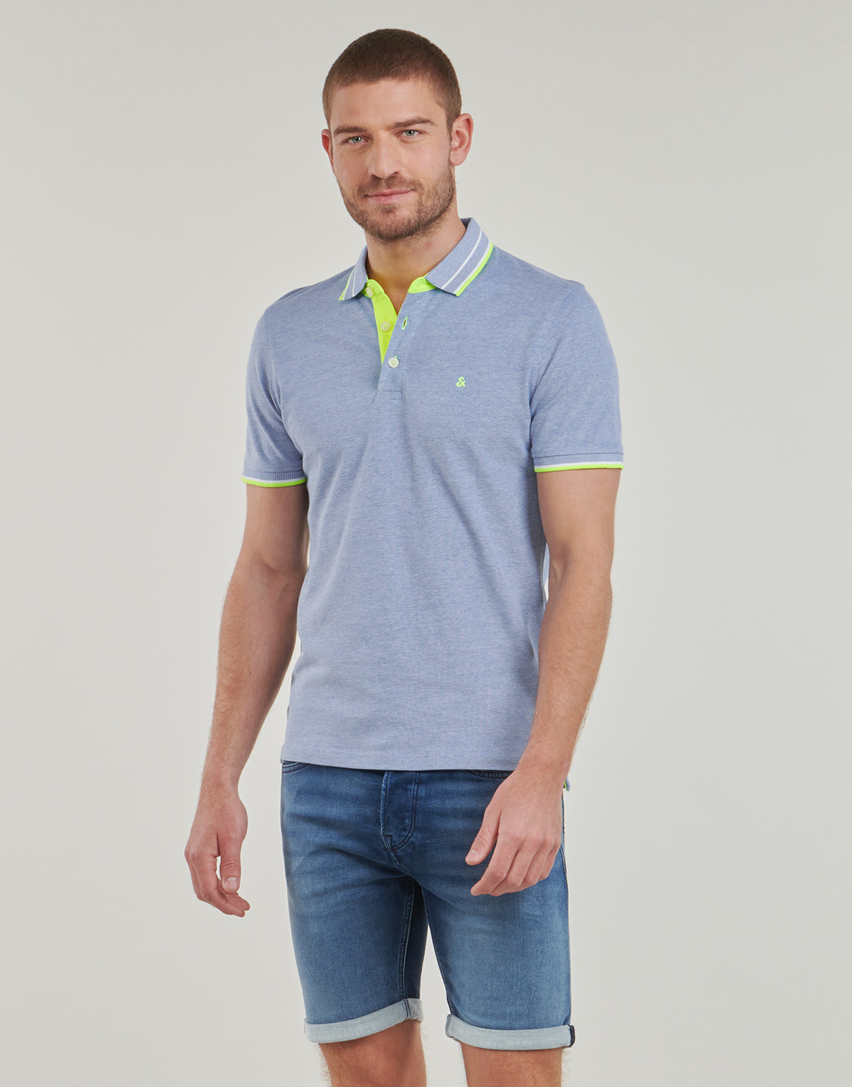Polo Uomo Jack & Jones JJEPAULOS POLO SS Blu