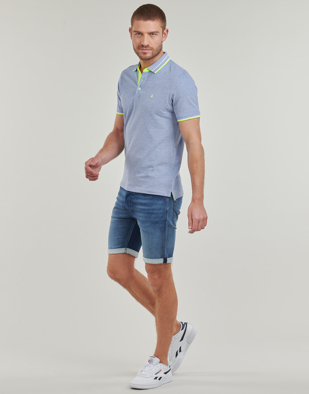 Polo Uomo Jack & Jones JJEPAULOS POLO SS Blu