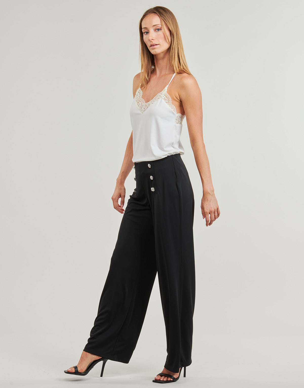 Pantaloni morbidi / Pantaloni alla zuava Donna Lauren Ralph Lauren CORYDON-STRAIGHT-PANT Nero