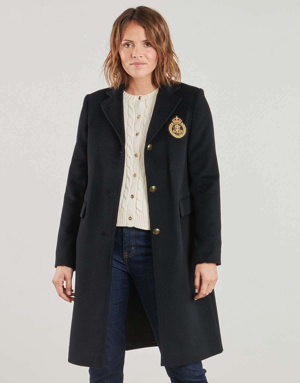 Mantella Donna Lauren Ralph Lauren  CRESTED WOOL-LINED-COAT  Nero