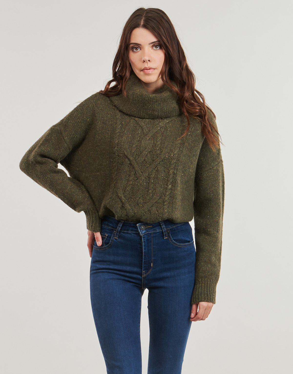 Maglione Donna Lauren Ralph Lauren CAISYN-LONG SLEEVE-PULLOVER Kaki