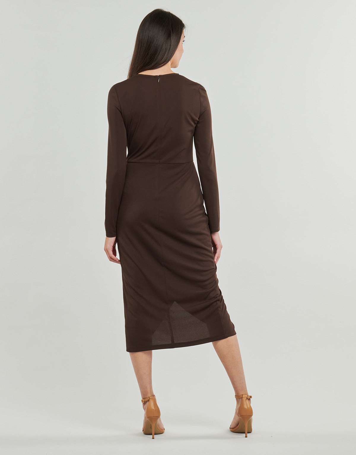 Abito lungo Donna Lauren Ralph Lauren  SABLISE-LONG SLEEVE-DAY DRESS  Marrone