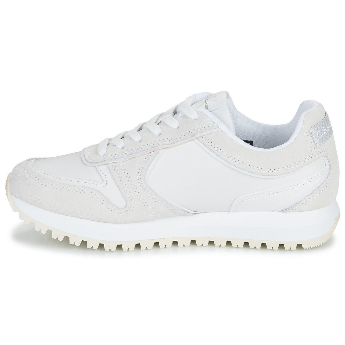 Sneakers basse Donna Calvin Klein Jeans TOOTHY RUNNER IRREGULARLINES Bianco