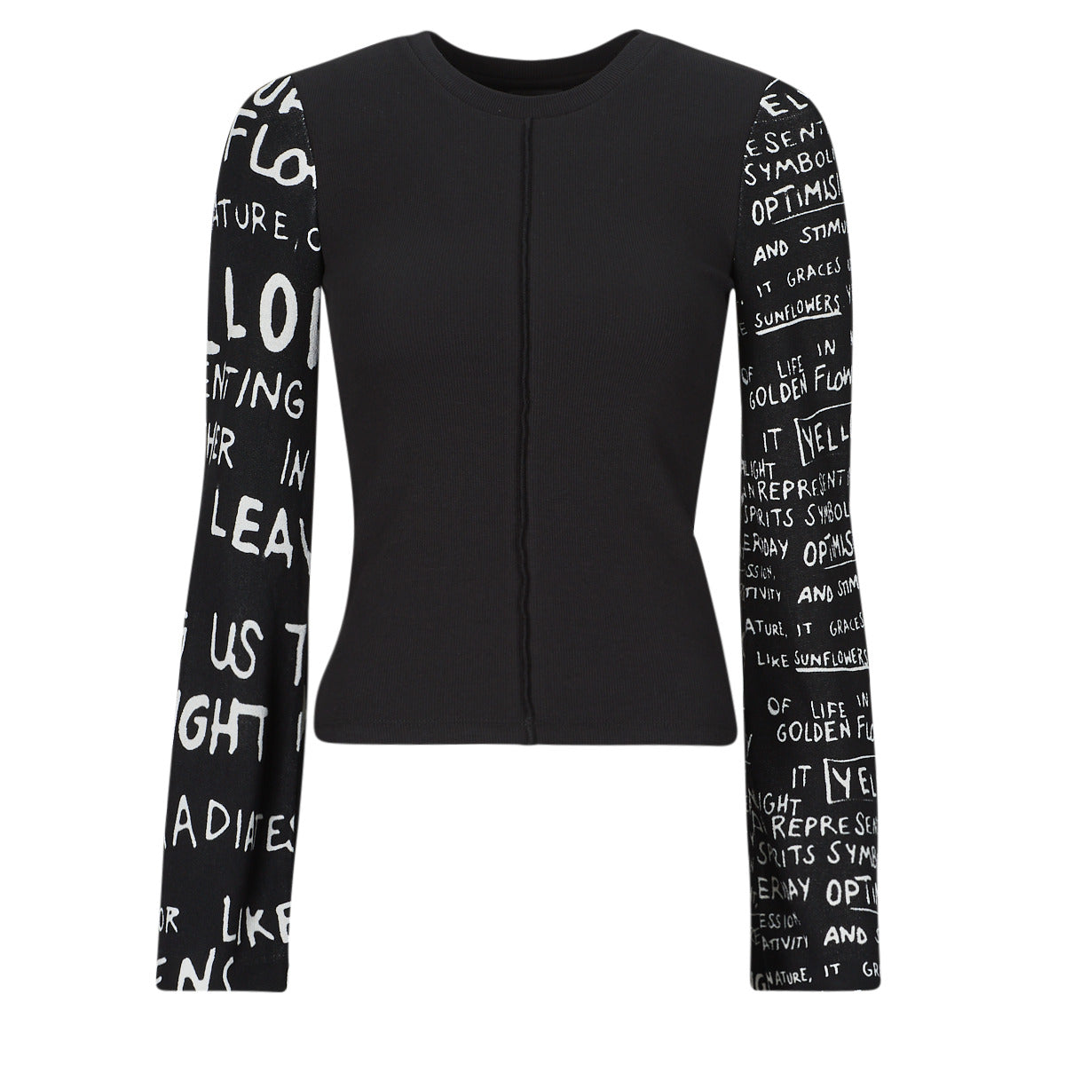 T-shirts a maniche lunghe Donna Desigual TS REBE Nero