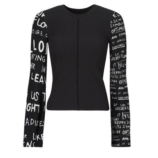 T-shirts a maniche lunghe Donna Desigual TS REBE Nero