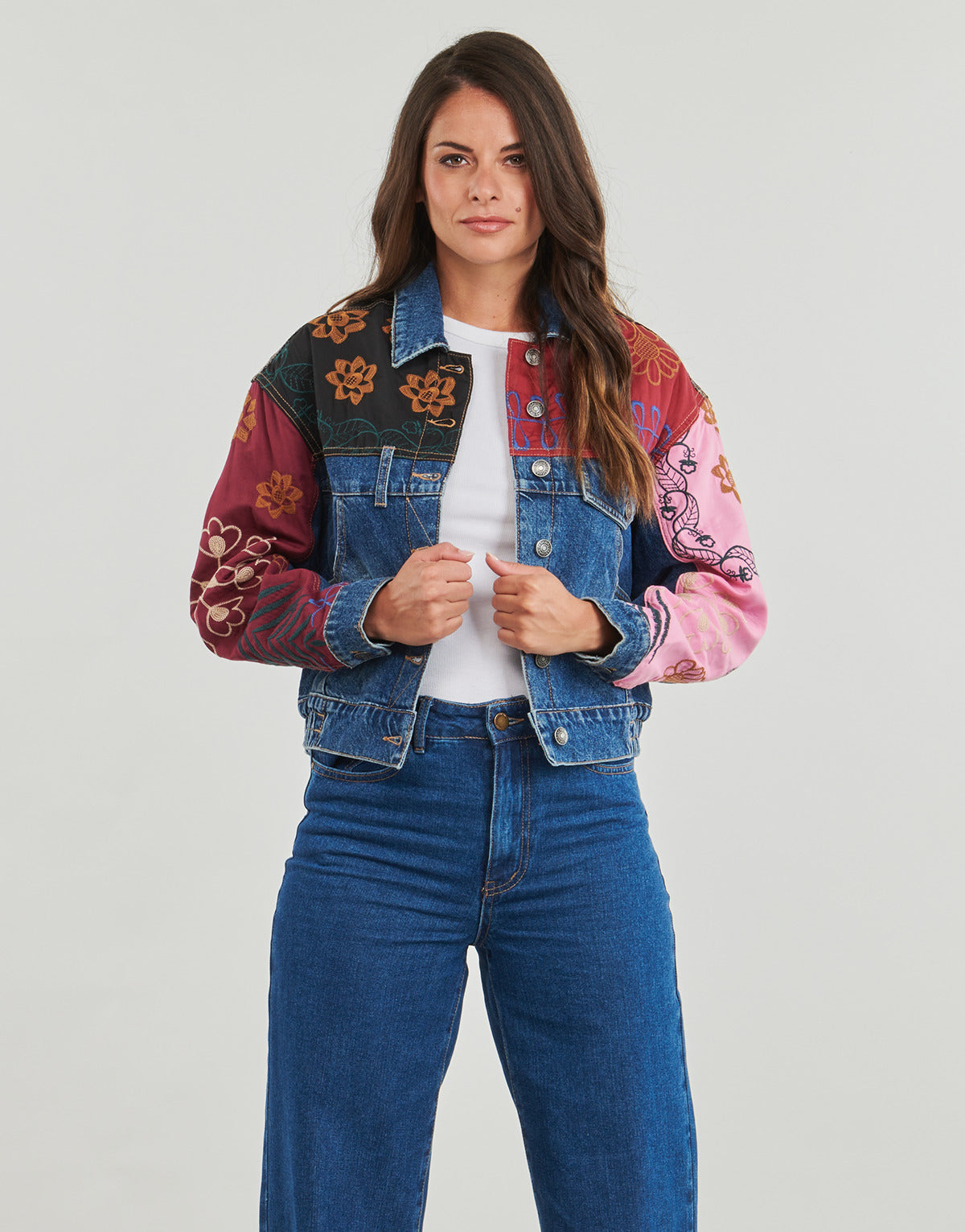 Giacca in jeans Donna Desigual CHAQ MADRID Multicolore