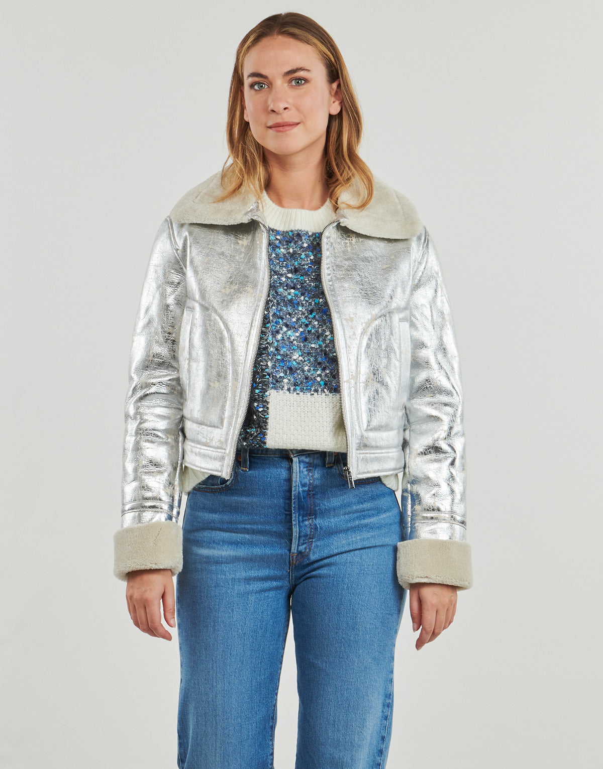 Giubbotto Donna Desigual CHAQ LONDRES Argento