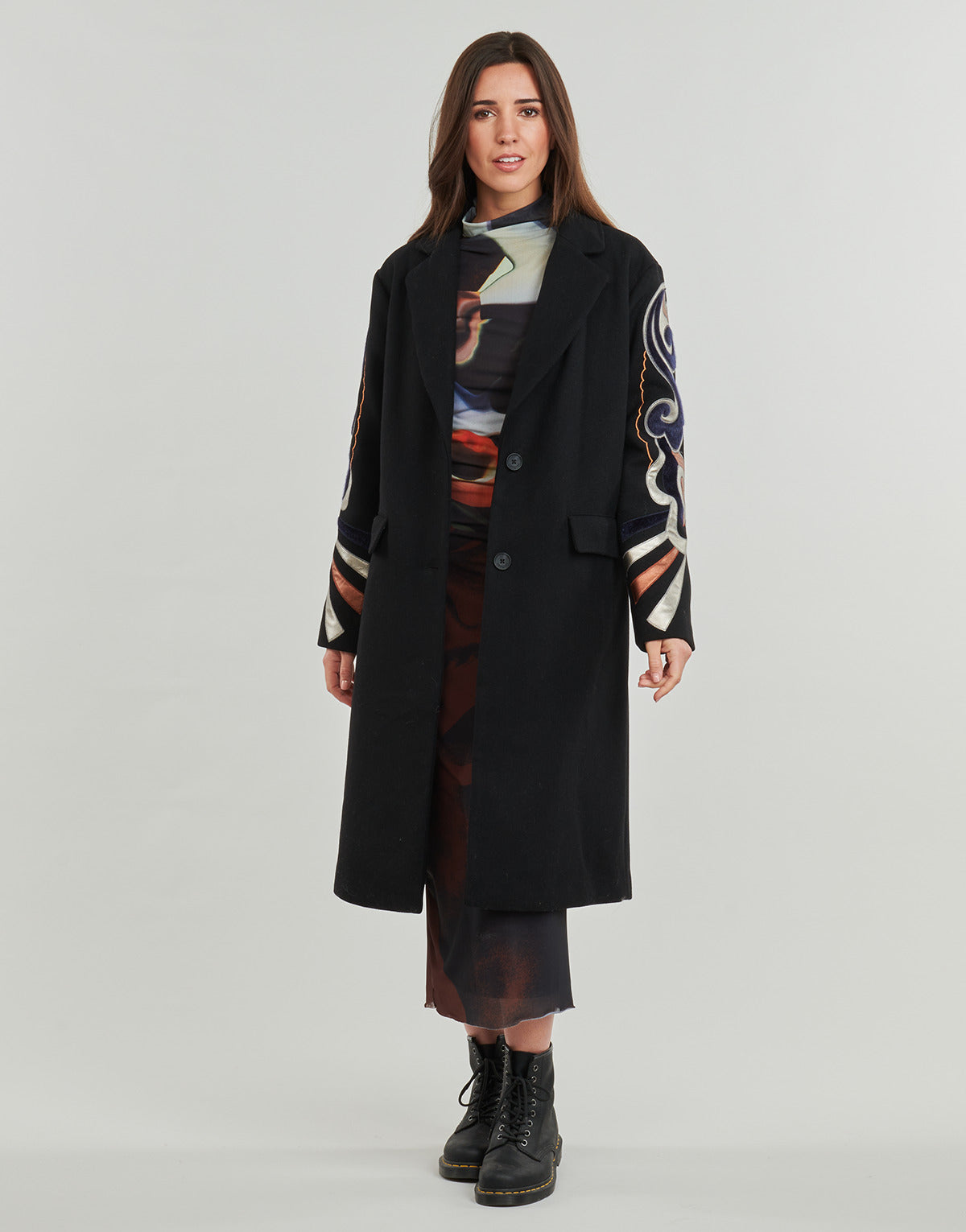 Mantella Donna Desigual  COAT CRACOVIA  Nero