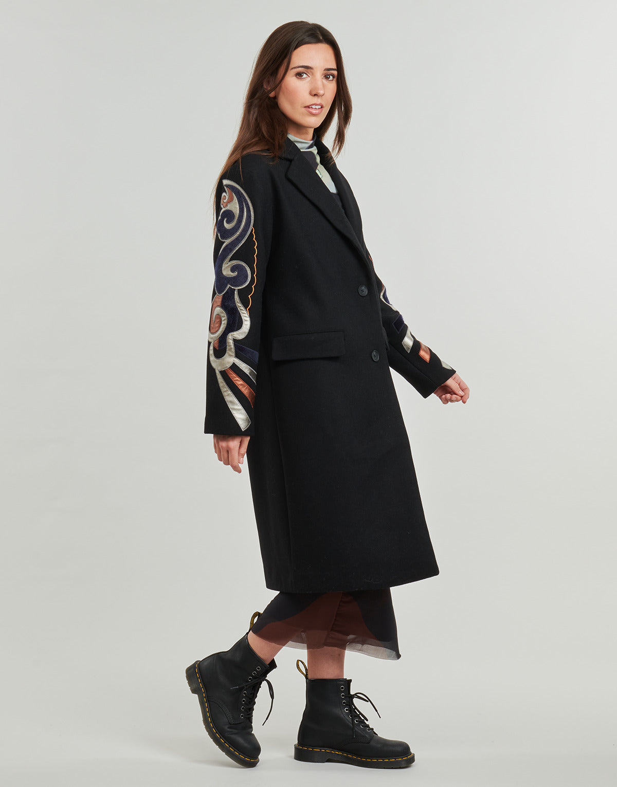 Mantella Donna Desigual  COAT CRACOVIA  Nero