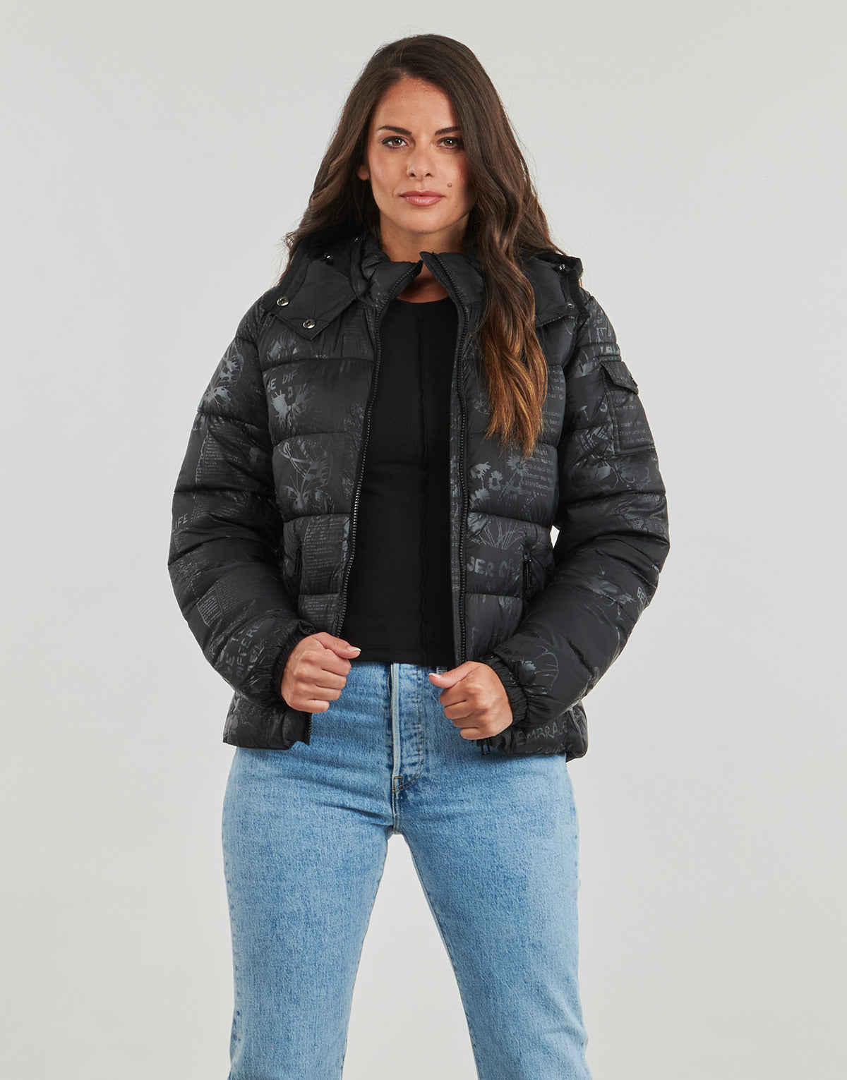 Piumino Donna Desigual PADDED DRAMMEN Nero