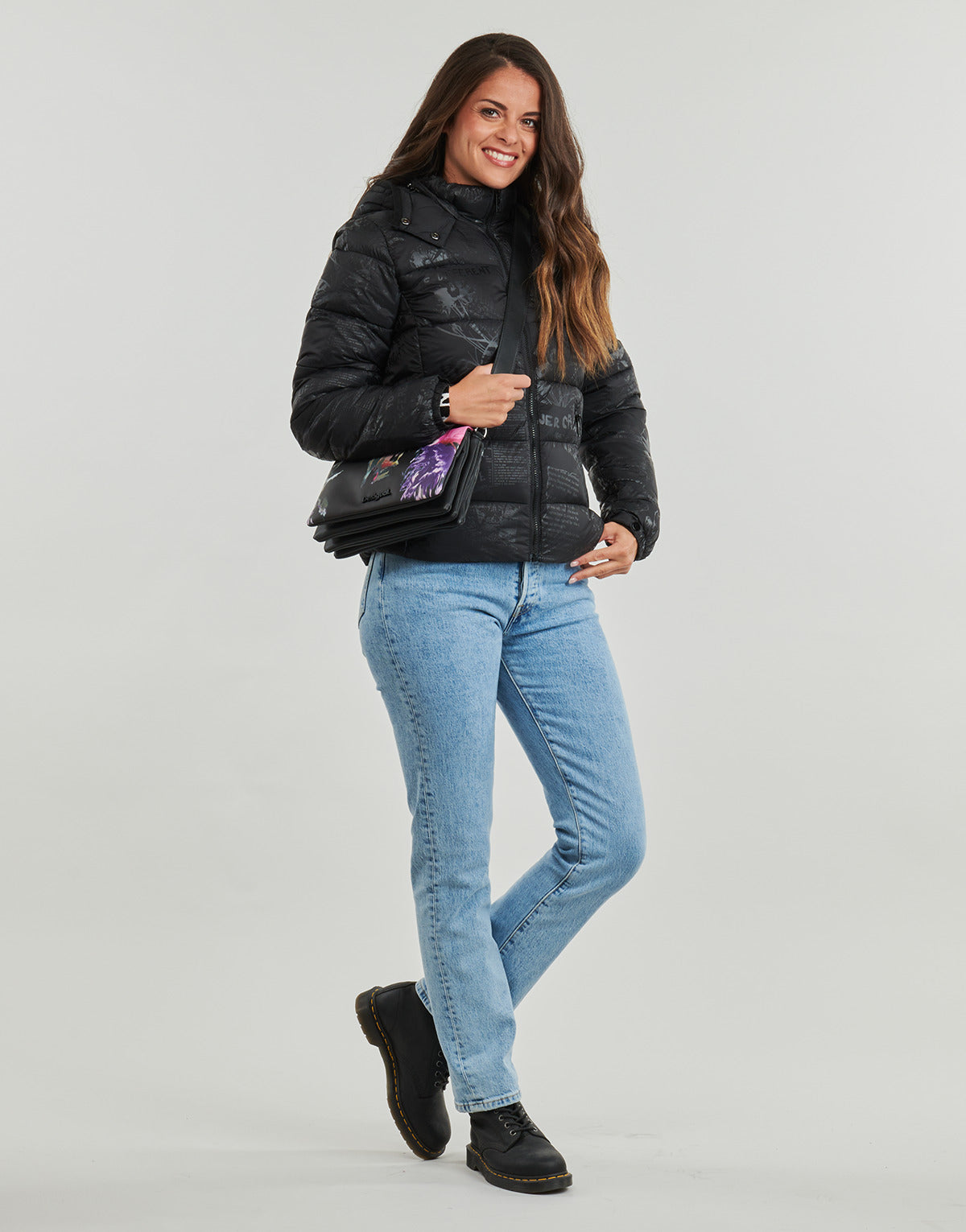 Piumino Donna Desigual PADDED DRAMMEN Nero